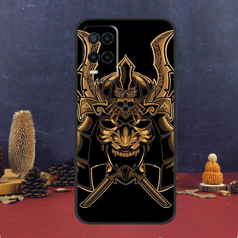 Чехол Самурай Маска Демона Для OPPO A17 A77 A58 A78 A98 A15 A5 A9 A96 A76 A16 A54 A74 A94 A52 A72 A79 A57S A53S