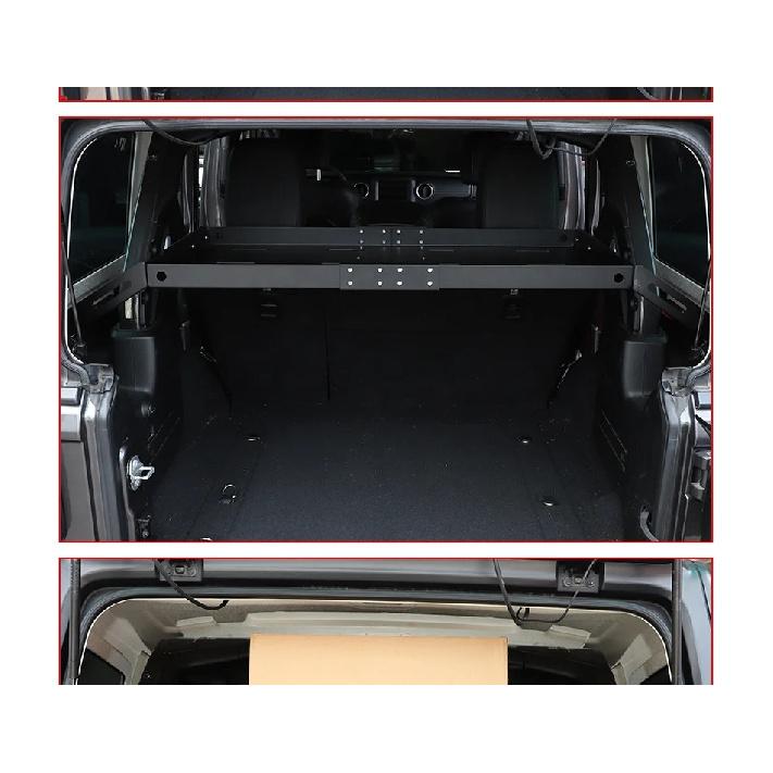 TESIN Trunk Storage Rack Luggage Shelf for Jeep Wrangler JK JL 4 Door 2007-2017 2018-2025 Rear Cargo Racks Interior Accessories