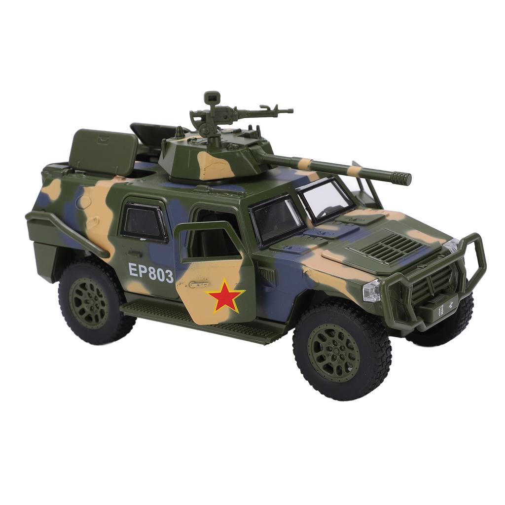 1:32 Alloy Military Alloy Model Car Sound and Light Pull Back Off Road Vehicle Model for Children