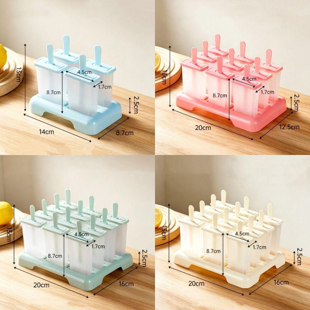 DIY Homemade Ice Box Creative Design Popsicle Mold Cube Tray Ice Cream Popsicle Mold Kitchen Use