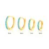 6/7/8/9 MM Cartilage Circle Earrings 925 Silver Bling CZ Huggie Hoop Earring for Women Piercing Buckle Wedding Jewelry
