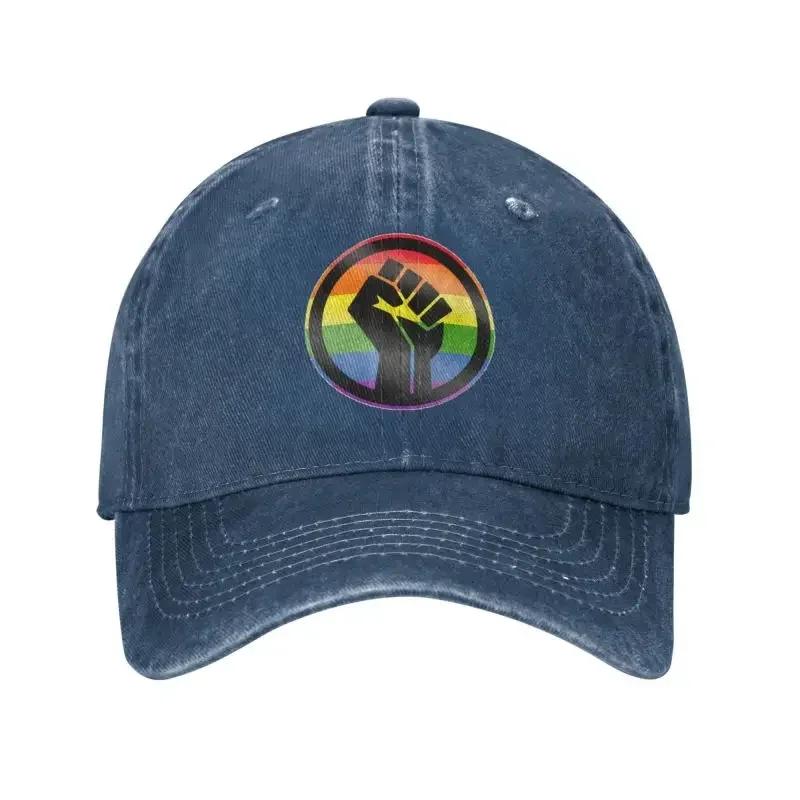 Custom Cotton Black Fist Pride Baseball Cap Hip Hop Men Womens Adjustable Dad Hat Autumn