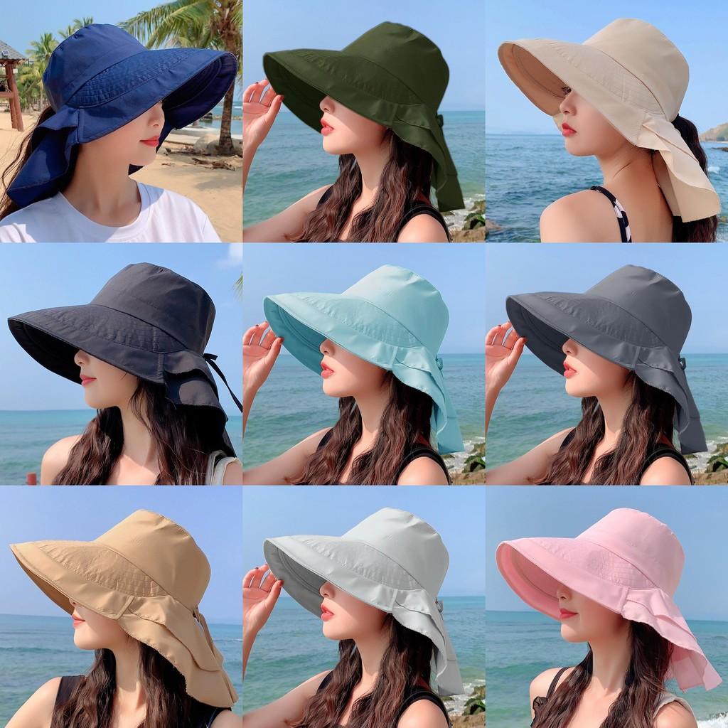 Женская летняя шляпа от солнца для улицы с широкими полями, защищающая от УФ-лучей, с защитой шеи