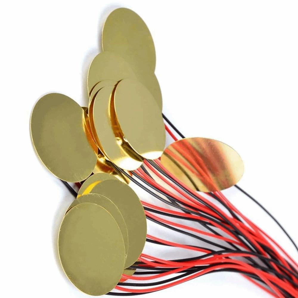 30PCS Cord Length 330mm Contact Microphone Thick 0.4mm Sound Sensor Disc Transducer For Instrument