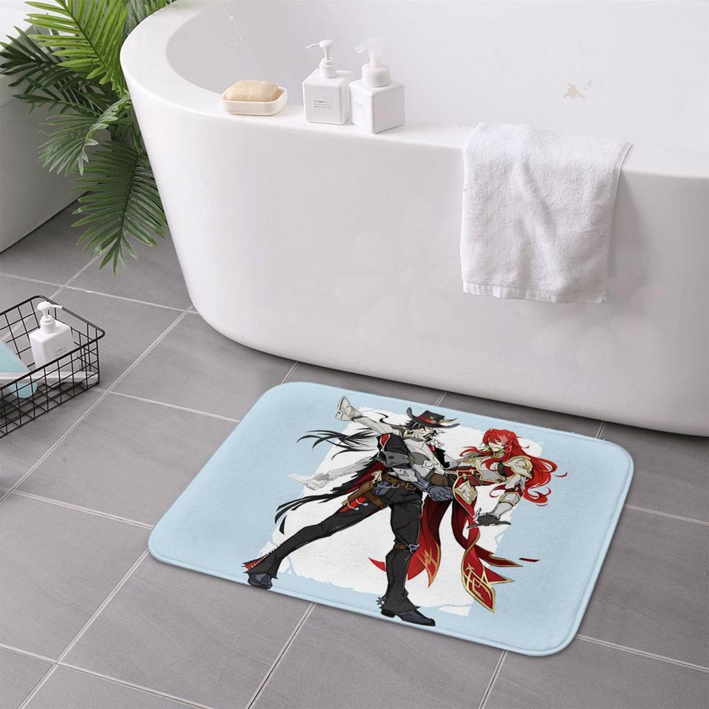 Game Honkai Star Rail Boothill And Argenti Non-slip Doormat Floor Mat Carpet Rug for Kitchen Entrance Home Bathroom Footpad Mats