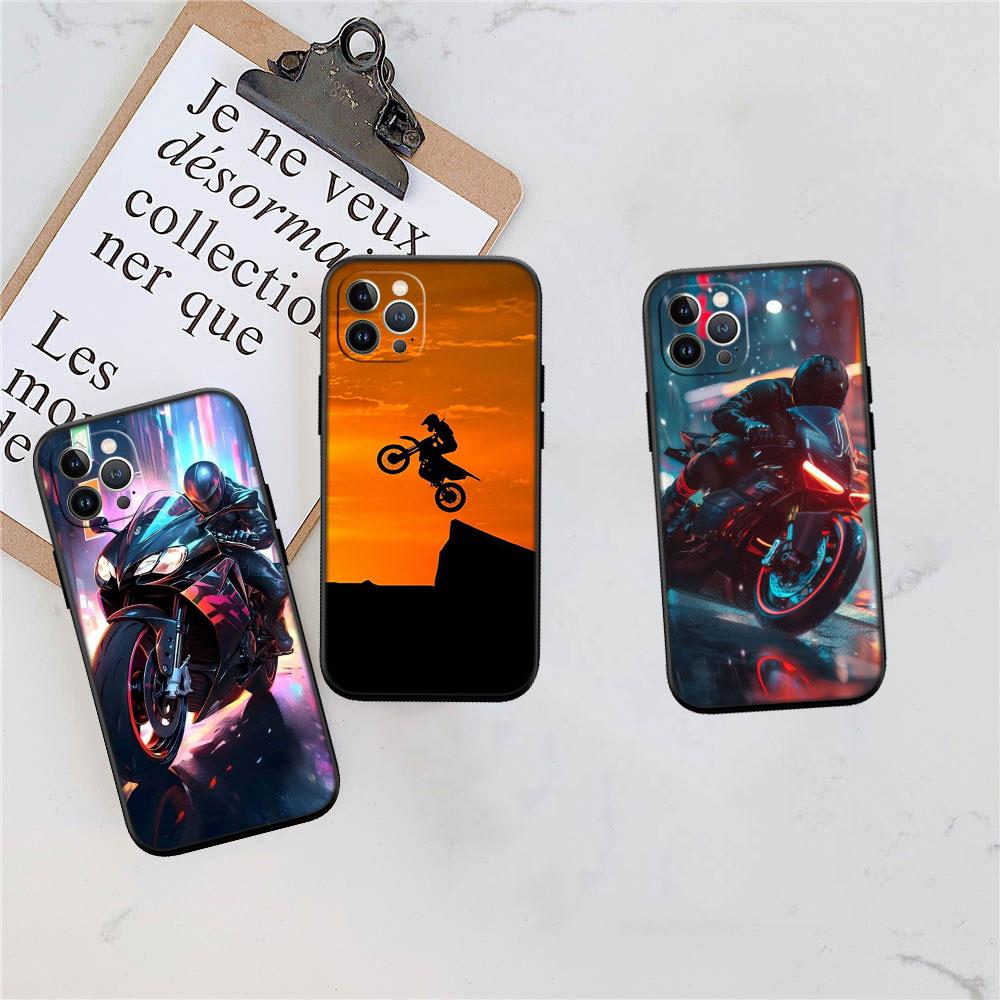 PP44 Motorcycle Racing Soft Shell Phone Case for Redmi Note 10 11 12 Pro Max 10S 10C 10T 11A 11S 12S 12C