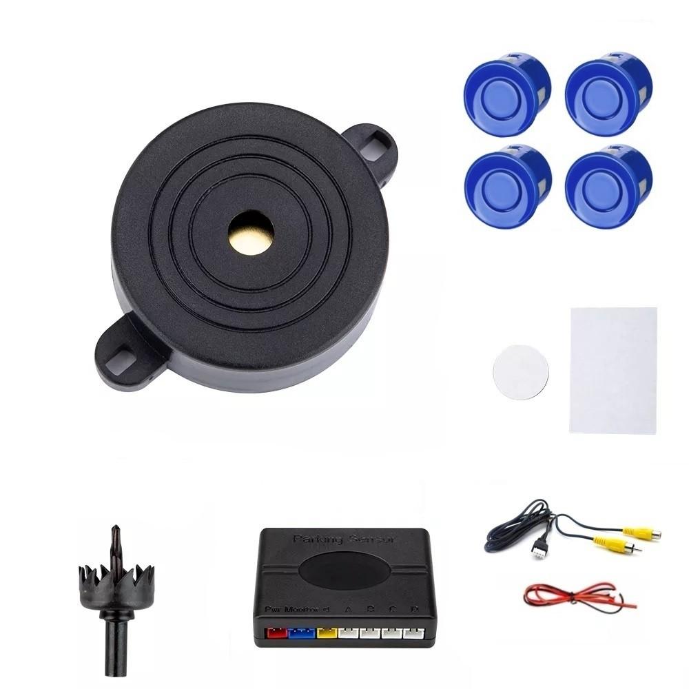 4 Parking Sensors, Buzzer, 12V Control Unit - Blue Off-Road Kit