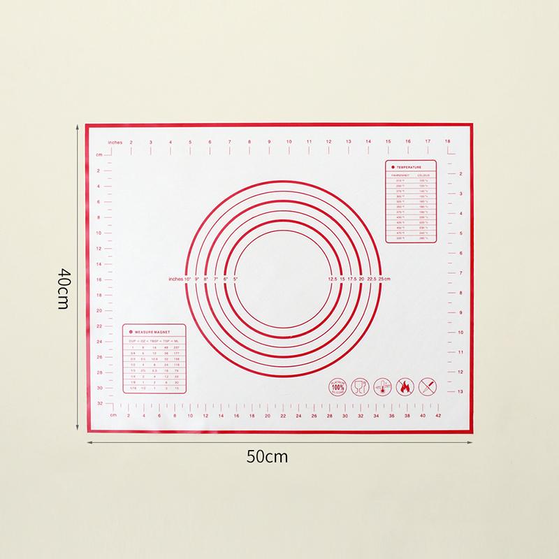 60/50/40 см силиконовый коврик для выпечки коврик для замешивания теста коврик для кухни раскатка теста для пиццы большой антипригарный держатель для теста