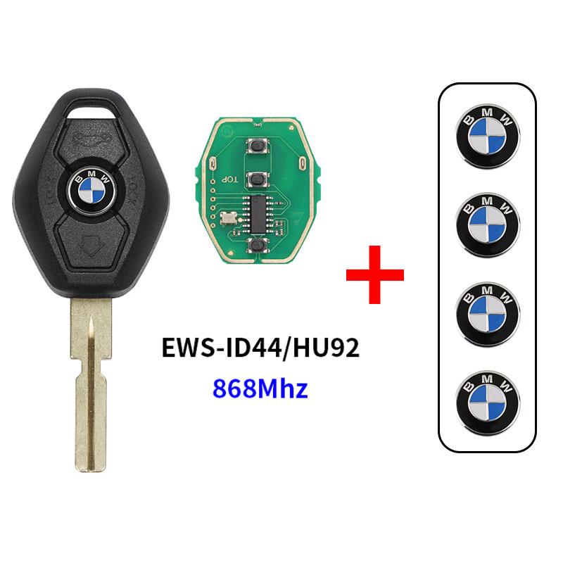 3 Buttons BMW CAS2 Remote Car Stickers Key Fob ID46 PCF7936 Chip 315/433/868MHz Replacement For E90 E60 E63 E83 E85 Uncut Blade BM5