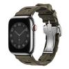 Оригинальный мягкий резиновый ремешок для Apple Watch Band 49 мм 45 мм 41 мм 44 мм 42 мм 38 мм Металлическая пряжка Браслет для IWatch