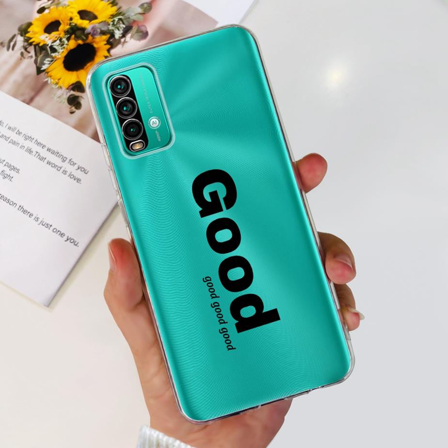 Чехол для Xiaomi Redmi 9T Милый Модный Расписной Чехол Прозрачный Силиконовый Чехол для Телефона Для Xiaomi Redmi 9T Redmi9T Задняя Крышка 6.53'' Сумки