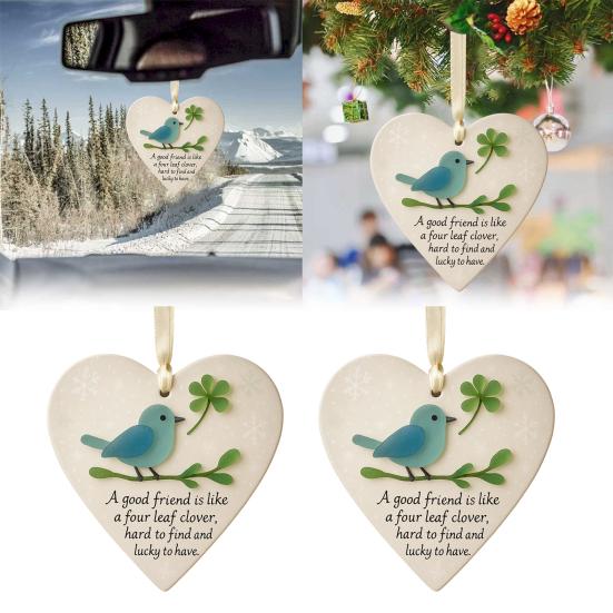 Heart Shaped Sea Glass Friendship Decor Sea Glass Bird