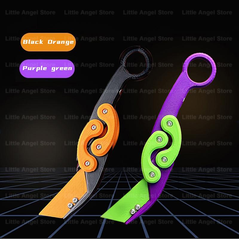 Новый 3D печатный гравитационный коготь-нож, игрушка для снятия стресса, бабочка, Непоседа, захват для рук, сенсорная игрушка, складной нож-коготь, редис для подарка