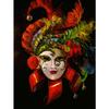 Full 5D Diy Diamond Painting Red Feather Mask Embroidery Cross Stitch Home Decor Handmade Gift