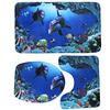 3pcs Bathroom Non-Slip Pedestal Rug + Lid Toilet Cover + Bath Mat