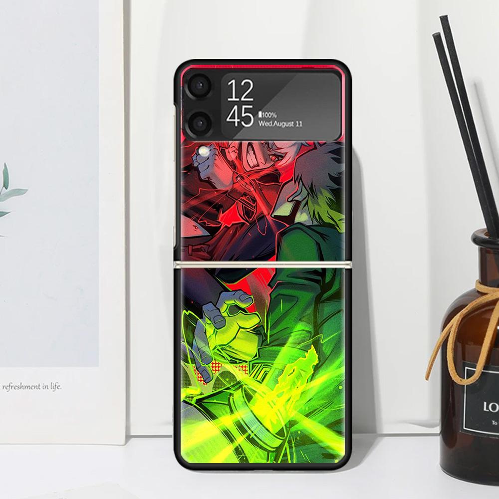 Cen Мультяшный 10 Чехол для телефона для Samsung Galaxy Z Flip 7 6 5 4 3 5G Flip3 Flip4 Flip5 ZFlip6 ZFlip7 Черный Fundas Прозрачный Galaxy