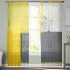Стиль масляной живописи абстрактный геометрический желтый тюль оконная занавеска прозрачные занавески для гостиной домашний декор драпировка панель