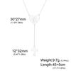 Heart Virgin Mary Cross Y Lariat Necklace Stainless Steel Religious Our Lady Pendant Necklace Christian Faith Jewelry Gift