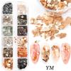 1 Box Nails Abalone Shell Fragments Texture Natural Sea Shell 3D Charm Shell Nail Art Decoration DIY Beauty Tools