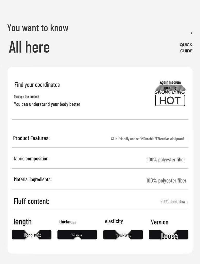 SNOWFLYING Women's Hooded Mid-length Down Jacket