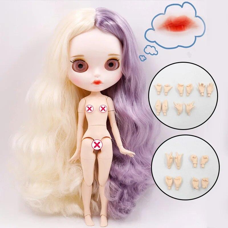 Кукла ICY DBS Blyth Нет. 4 изогнутые губы, матовое лицо на заказ с бровями, тело 1/6 bjd, аниме