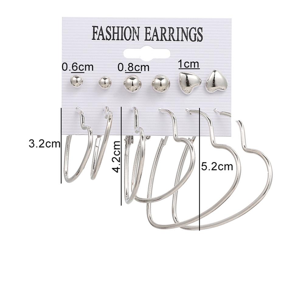 Women Oversized Round Hoop Earrings Set Vintage Gold Color Circle Earrings Fashion Statement Earrings Bohemian Jewelry