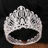 Корона принцессы для взрослых со стразами Простой стиль Ослепительные украшения из страз для маскарадного бала Банкета Косплея