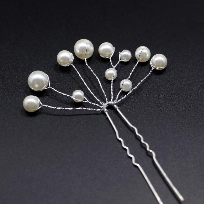 3 Pcs Wedding Hairpins Bridal Pearl Flower Crystal Hair Pins Bridesmaid Gift Hairdressing Metal Women Girl Hair Accessories