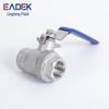 304 Stainless Steel Two-Piece Ball Valve with Internal Thread for Water Pipes, Available in 1/2" and 3/4" Sizes.
