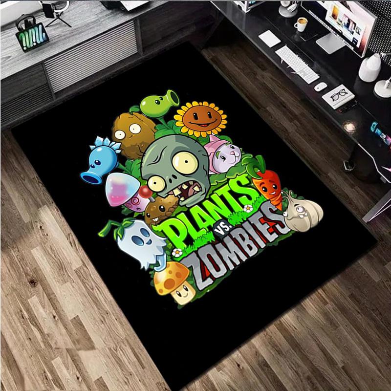 1Pc Plants V.S. Zombies Rug - Home carpet Office Decorative Carpet For Living Room Bedroom Door Mat Floor Rug Computer Chair Area Rug