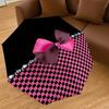 1PC Bow Diamond Umbrella-8-Rib Reinforced, Automatic Open, Lightweight & Durable, Cute Fashion Accessory for Outdoor-T365