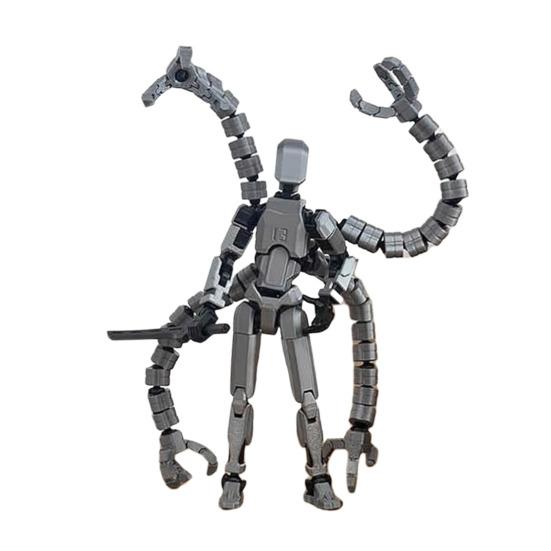 Фигурка робота с длинными щупальцами, подвижные суставы, 3D-печатная модель робота, игрушка для снятия стресса, шарнирная фигурка-манекен, украшение