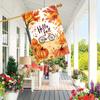1-Pack Polyester Double-Sided "Hello Fall" Pumpkin Bicycle Garden Flag Decorative Seasonal Outdoor Flag for Lawn and Courtyard Without Electricity