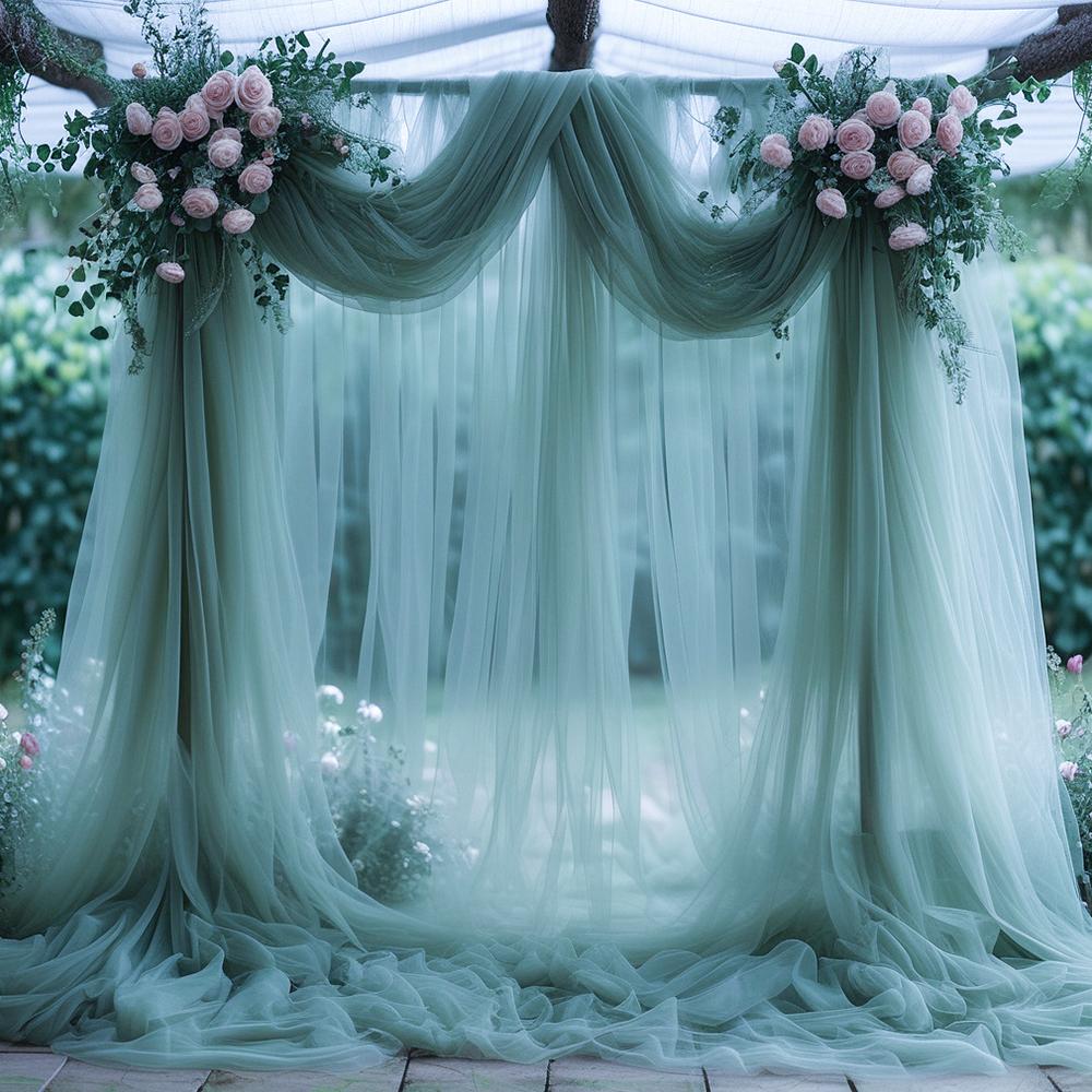 Свадебная арка, драпировочная ткань, прозрачная сетка, марля для Пасхи, девичника, задний план для вечеринки на открытом воздухе, арки, украшение для церковной церемонии