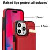 For iPhone 16 Pro Case TPU+PU Leather Hardware Decor Phone Cover with Card Holder