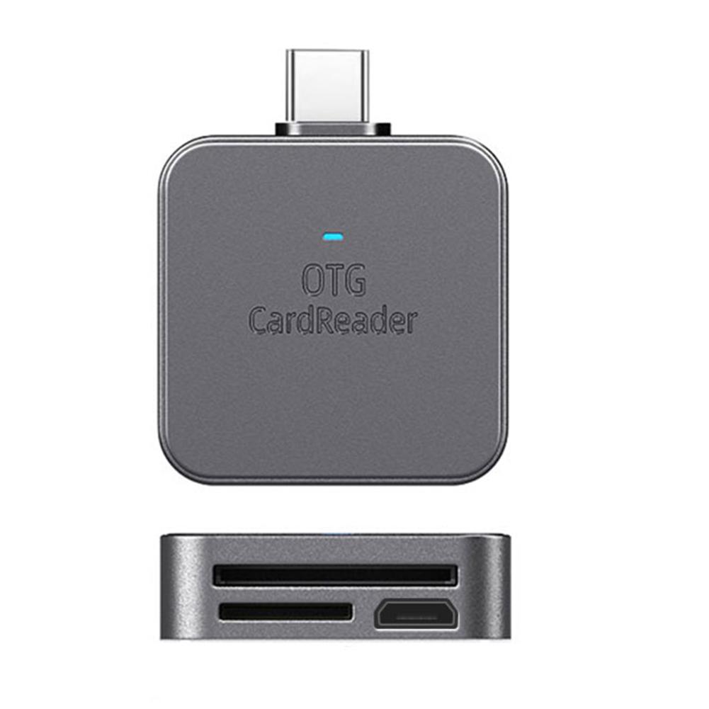 2-в-1 для SD TF Card Reader Data Converter Мобильный телефон Внешний Card Reader для iPhone Micro Type-C Phone Tablet