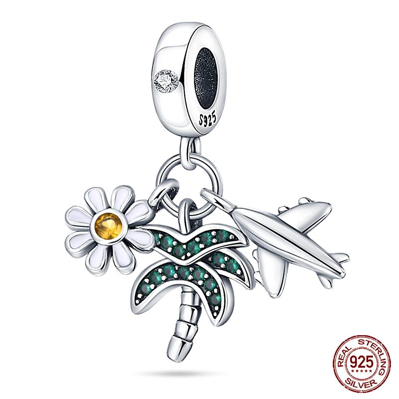 Fit Qikaola Original Bracelet Copper Flower Bird Series Charms Beads For Women Fashion Diy Jewelry Gifts Making