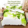 Зеленый пододеяльник, комплект двуспальной кровати, односпальное одеяло, покрывало с цветочным принтом, размер Queen King Size, комплект постельного белья с листьями, 200X200, 2 шт., 3 шт., тонкий, 3D, односпальный