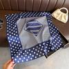 New polka dot simulation silk printing silk scarf square scarf high-end shawl sunscreen neck small square scarf headscarf scarf women