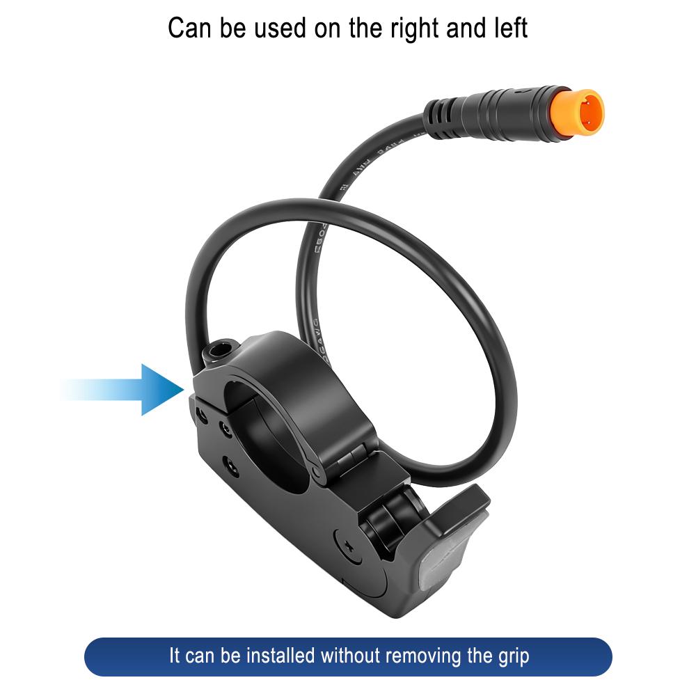 E-bike 3-pin Connector 36V 48V 60V 72V TT009 Left Right Thumb Throttle For Electric Bicycle Scooter Accelerator Handlebar 22mm Throttles 2