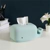 Whale Shaped Tissue Box Cover Silicone Napkin Holder Large Capacity Paper Towel Container for Home Office Apartment