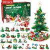 [2024 Christmas New Gift] 701-Piece Building Blocks DIY Christmas Theme Snowman, Reindeer, Christmas Tree, 24-in-1 Building Blocks Kit, Decorative