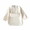 Waterproof Long Sleeve Bib Soft Material Children PU Bibs Toddlers Feeding Apron  Baby Accessories