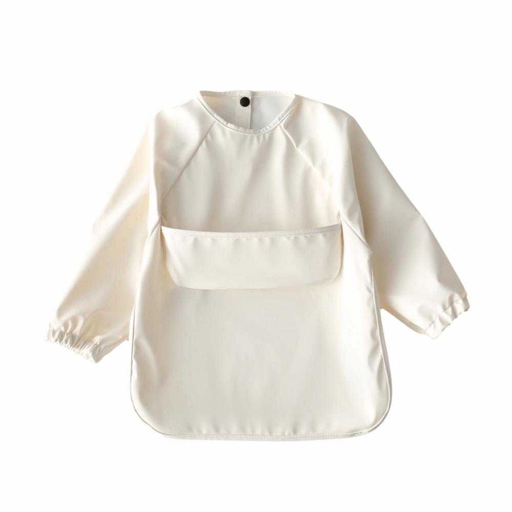 Waterproof Long Sleeve Bib Soft Material Children PU Bibs Toddlers Feeding Apron Baby Accessories