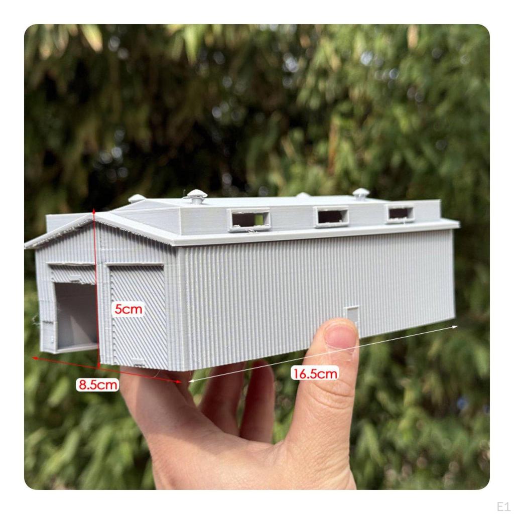 1/160 Железнодорожный сарай DIY Масштаб N Декорации для поездов Депо Станция Здание Левая дверь