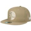 New Era 9Fifty Snapback Cap - Philadelphia 76ers Khaki