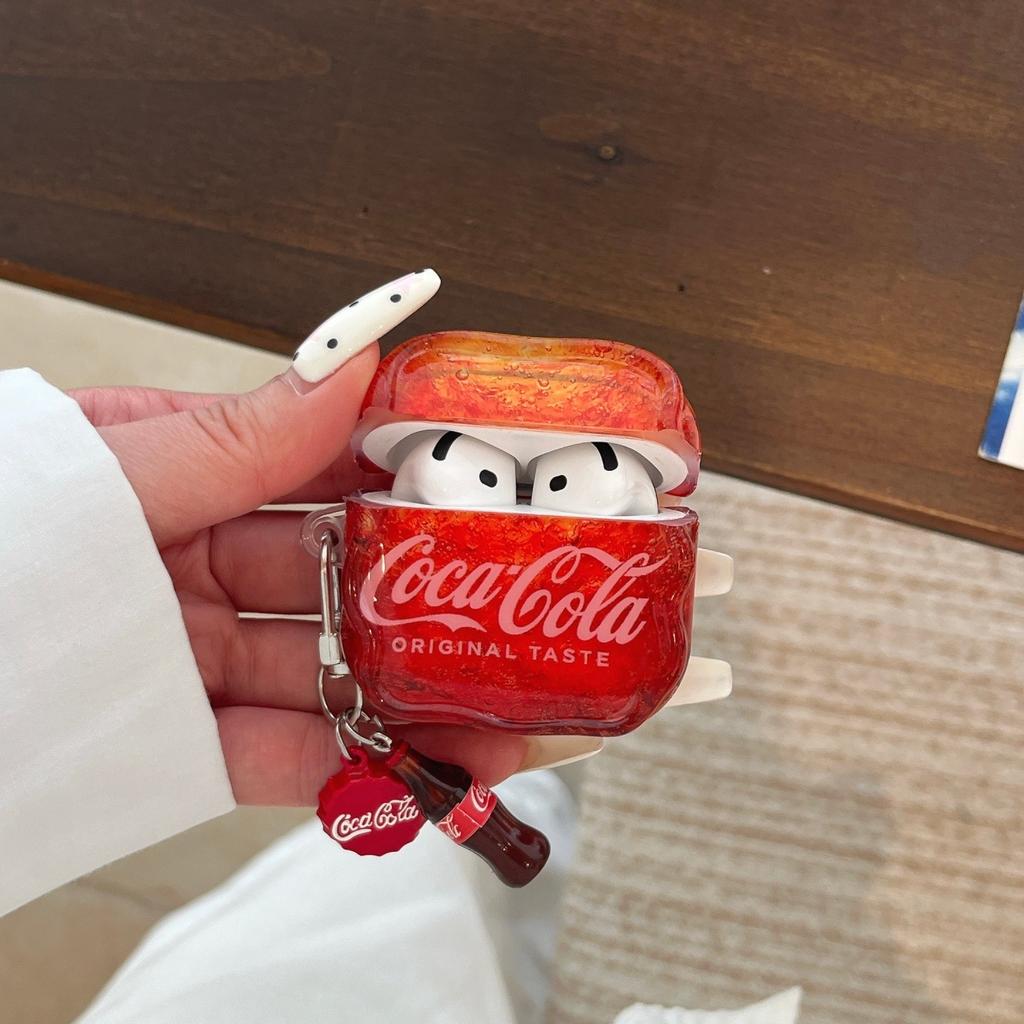 Защитный чехол для AirPods 1 с рисунком Coca-Cola Пузырьки Женский чехол для наушников Apple AirPods pro1 1-го поколения
