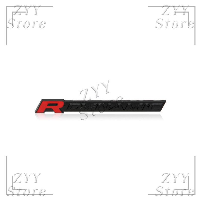 3D Metal R Dynamic Logo Car Emblem Rear Tail Trunk Badge Sticker Decals