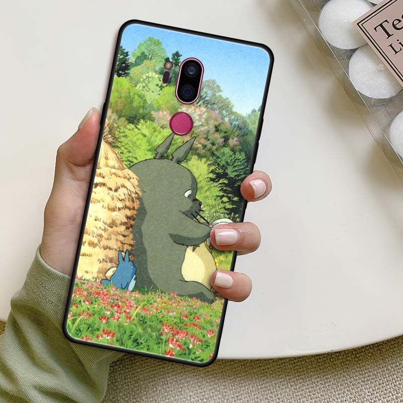 Чехол аниме Studio Ghibli Тоторо для LG K40 K40s K41s K50 K51s K61 G7 G8 ThinQ Q51 Q61 Q60 Q70, черный силиконовый чехол для телефона