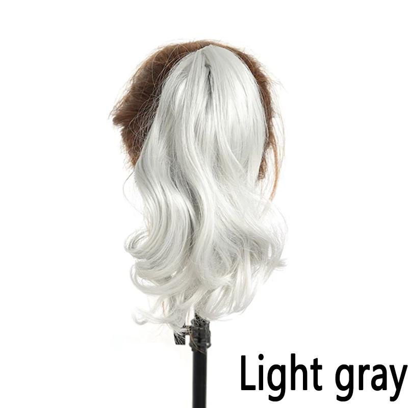 Парик «конский хвост» с большой заколкой, коса из натурального синтетического волокна, модный пушистый короткий хвост с большой волной